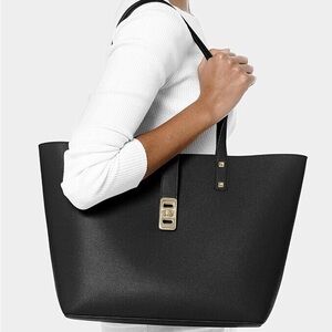 ‼️Michael Kors Large Karson Black Leather Tote Shoulder Bag